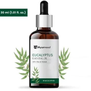 Ayurneed™ Eucalyptus Essential Oil for Cold, Cough, Acne & Aromatherapy – 100% Pure & Natural Steam Distilled Oil – 15ml / 30ml | Combo Pack (2-Pack, 3-Pack)