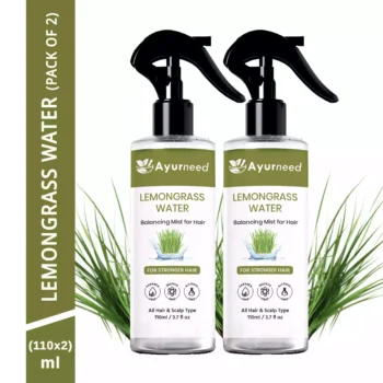 Ayurneed™ Lemongrass Water Spray Combo – 100% Natural Antibacterial Face & Body Mist for Oil Control & Skin Freshness – Pack of 2/3 (110ml Each)
