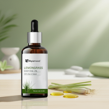 Ayurneed™ Lemongrass Essential Oil for Pain Relief, Skin, Hair & Diffuser Use – 100% Pure & Natural Steam Distilled Oil – 15ml / 30ml | Combo Pack (2-Pack, 3-Pack)