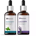 Ayurneed™ Sunburn Relief Combo – Lavender & Peppermint Oils with Aloe Vera for Instant Cooling & Skin Soothing – Natural Summer Remedy