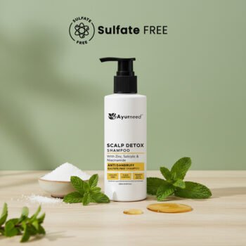 Ayurneed Scalp Detox Shampoo | Anti-Dandruff + Scalp Purifying Formula with Biotin & Tea Tree – 250ml, 500ml & 1 Litre