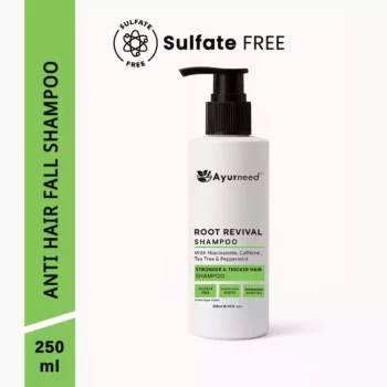 Ayurneed Root Revival Anti Hair Fall Shampoo | Caffeine, Niacinamide & Biotin | Sulfate-Free | 250ml, 500ml & 1 Litre