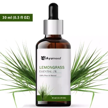 Ayurneed™ Lemongrass Essential Oil for Pain Relief, Skin, Hair & Diffuser Use – 100% Pure & Natural Steam Distilled Oil – 15ml / 30ml | Combo Pack (2-Pack, 3-Pack)