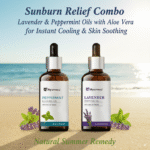 Ayurneed™ Sunburn Relief Combo – Lavender & Peppermint Oils with Aloe Vera for Instant Cooling & Skin Soothing – Natural Summer Remedy