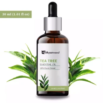 Ayurneed™ Tea Tree Essential Oil for Acne, Dandruff & Skin Purifying – 100% Pure & Natural Steam Distilled Oil – 15ml / 30ml | Combo Pack (2-Pack, 3-Pack)