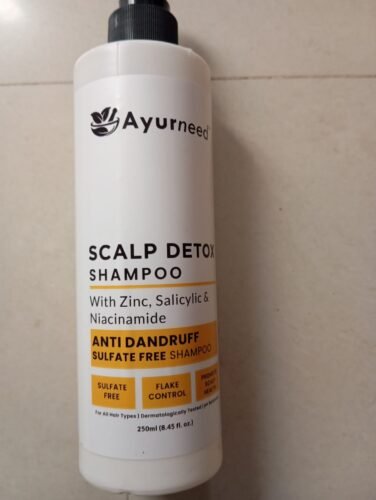 Ayurneed Scalp Detox Shampoo | Anti-Dandruff + Scalp Purifying Formula with Biotin & Tea Tree – 250ml, 500ml & 1 Litre photo review