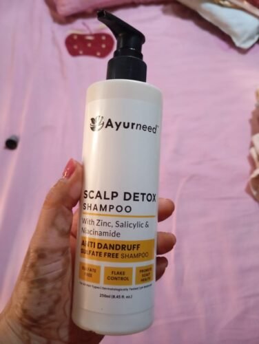 Ayurneed Scalp Detox Shampoo | Anti-Dandruff + Scalp Purifying Formula with Biotin & Tea Tree – 250ml, 500ml & 1 Litre photo review
